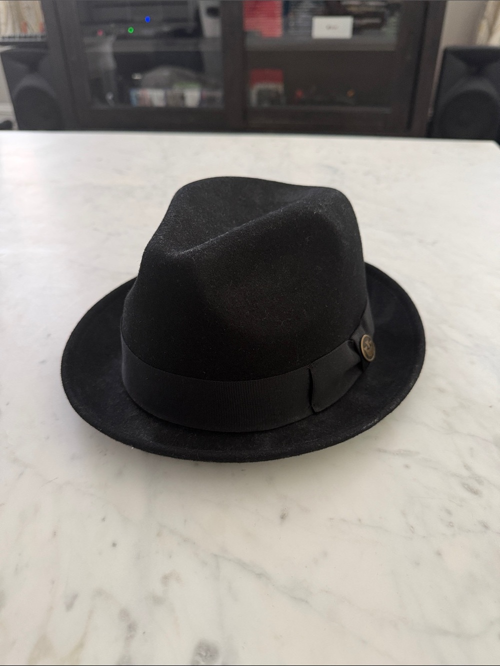 Goorin Bros Black and Gray Plaid Lined Hat size M
